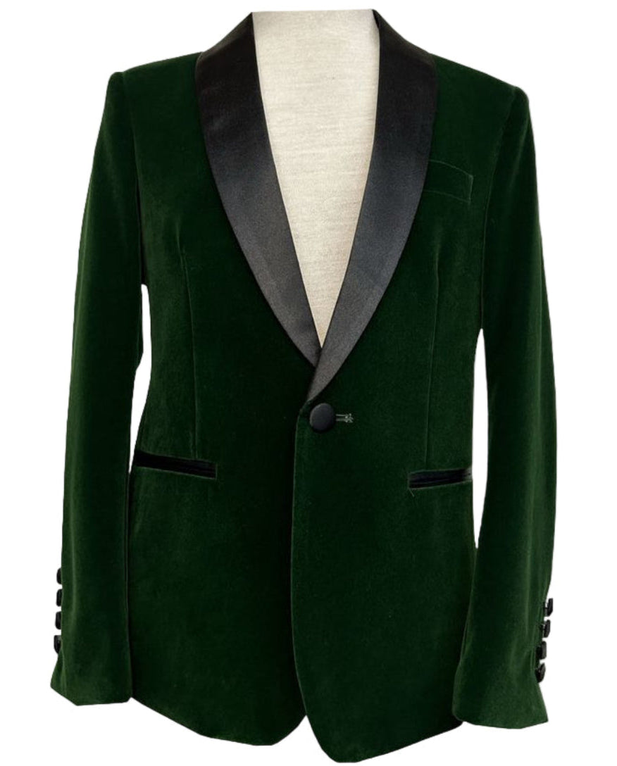 Velvet Jacket Hunter Green