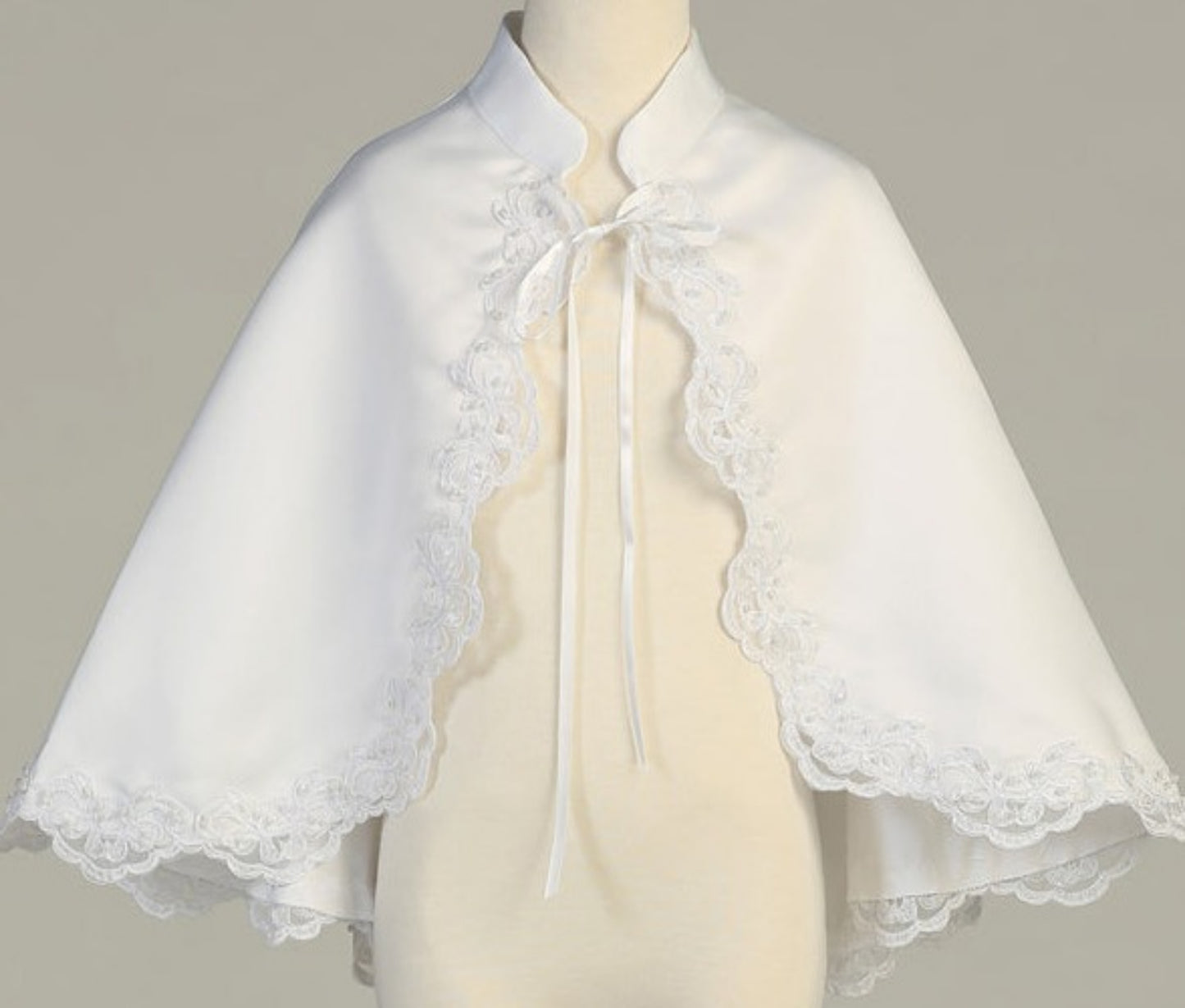 Satin Cape Lace Trim