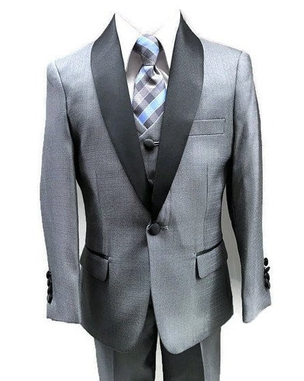 Grey Patterned Slim Fit