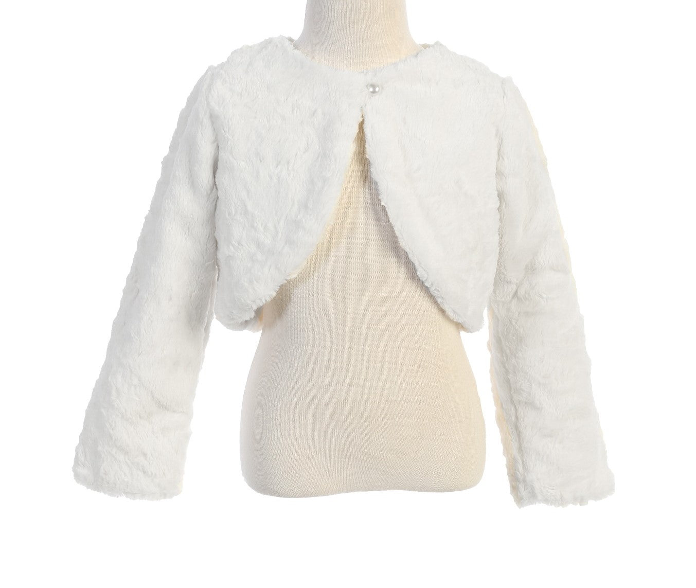 Faux Fur Soft Marble Bolero Blush