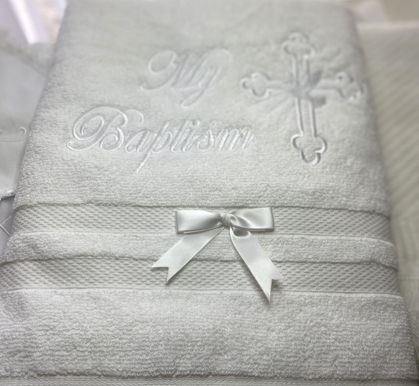 Towel White Embroidery