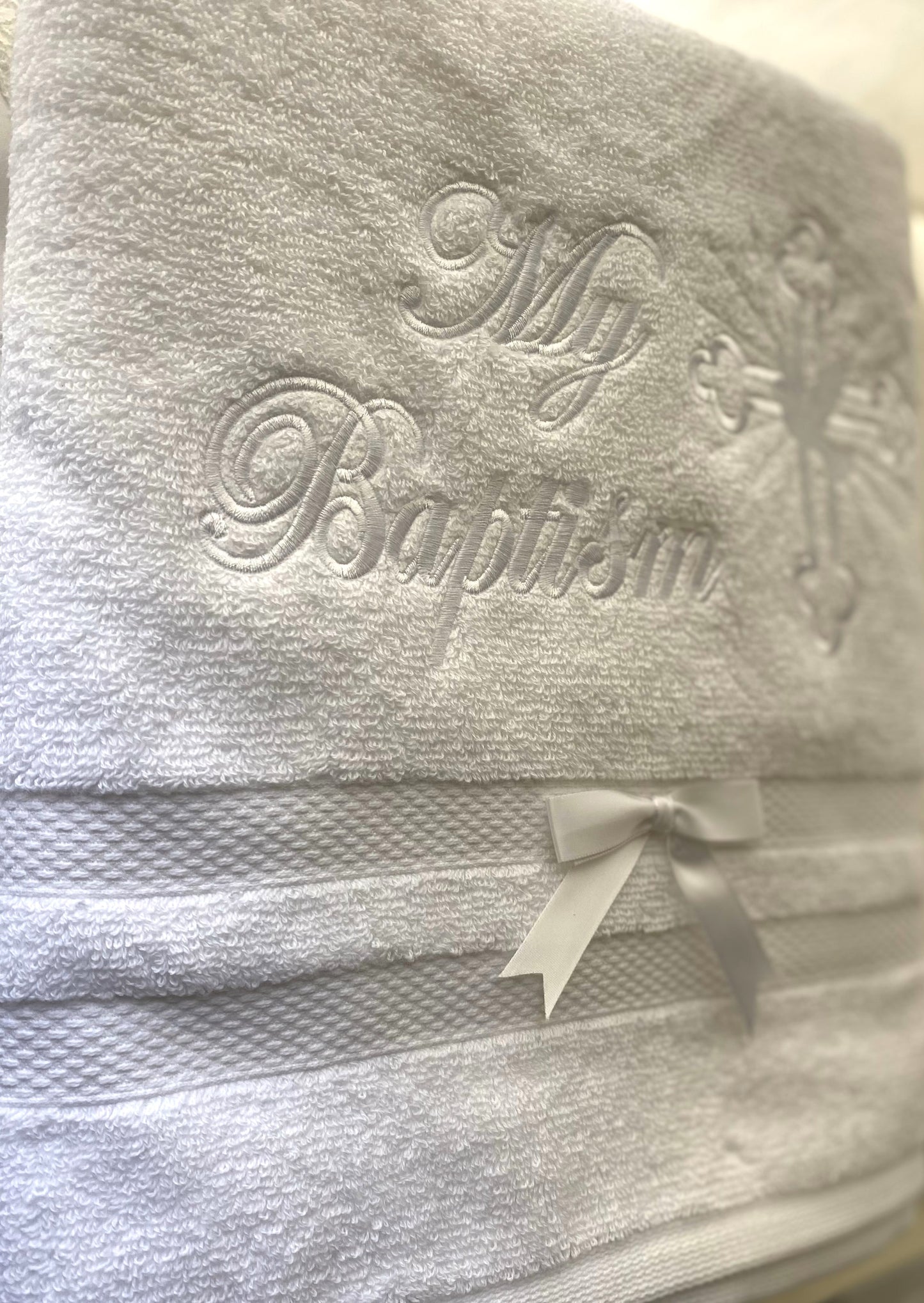 Towel White Embroidery