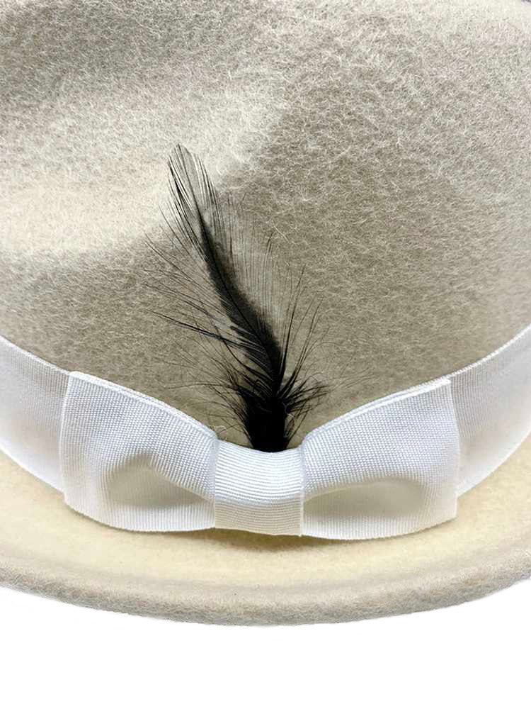 Classic Fedora/Trilby Wool Hat Ivory