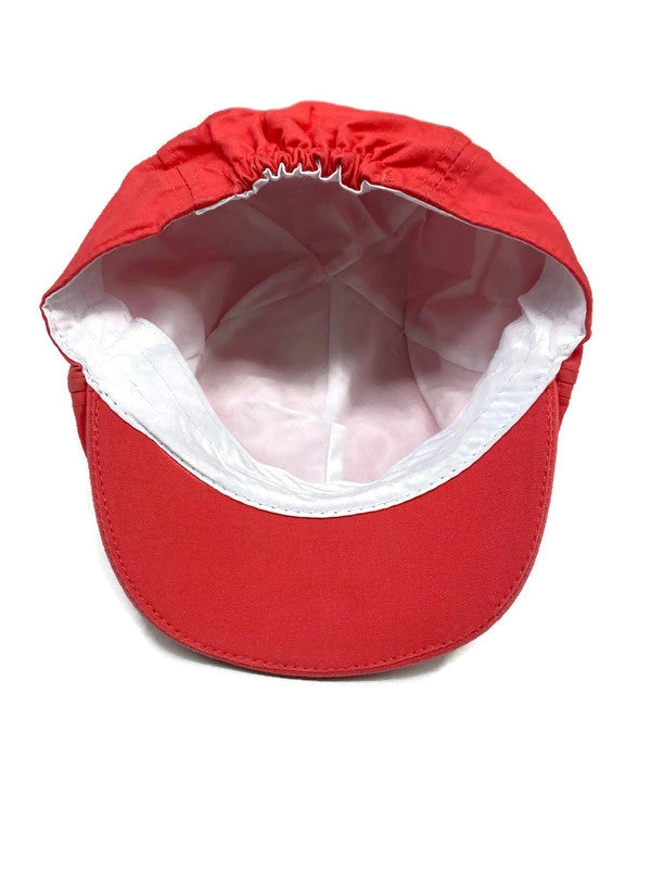 Boys French Hat Coral Red