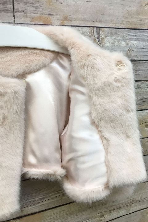 Faux Fur Deluxe Bolero Blush