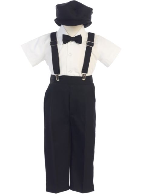 Suspender Trousers Set Black