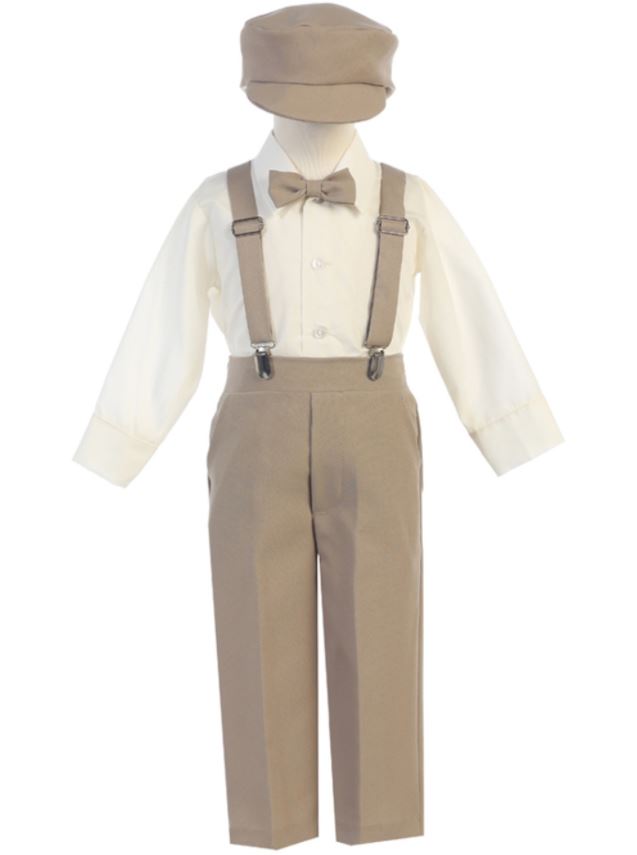 Suspender Trousers Set Tan/Khaki