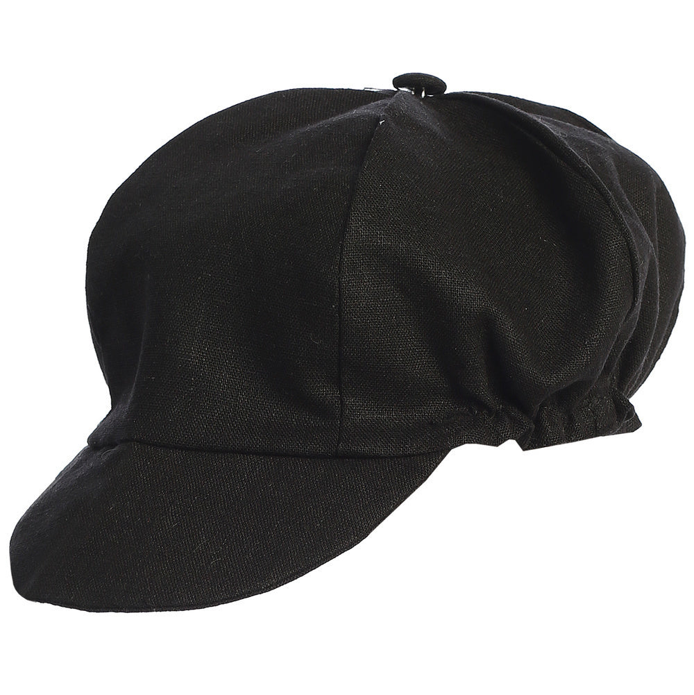 Boys Linen Hat Black