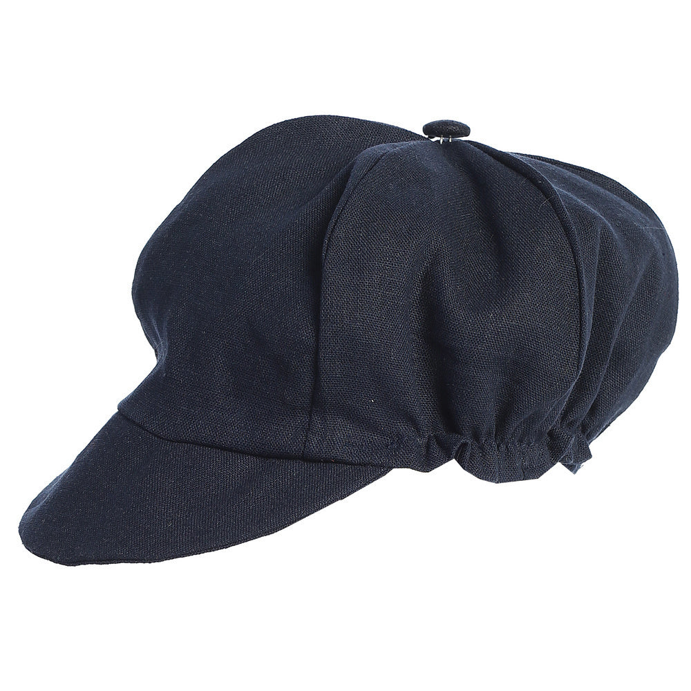 Boys Linen Hat Black