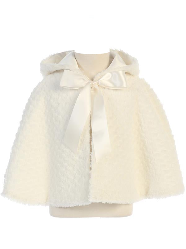 Faux Fur Cape White