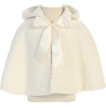 Faux Fur Cape Ivory