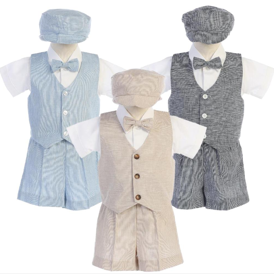 Linen Vest and Short Set