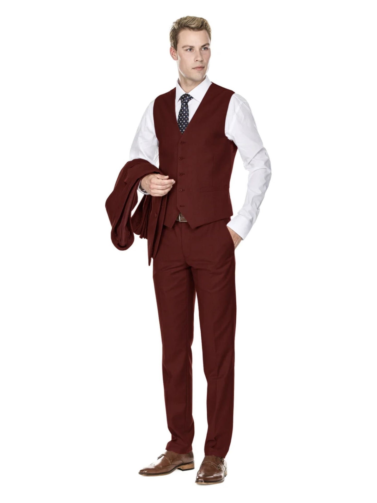 Slim Fit Burgundy