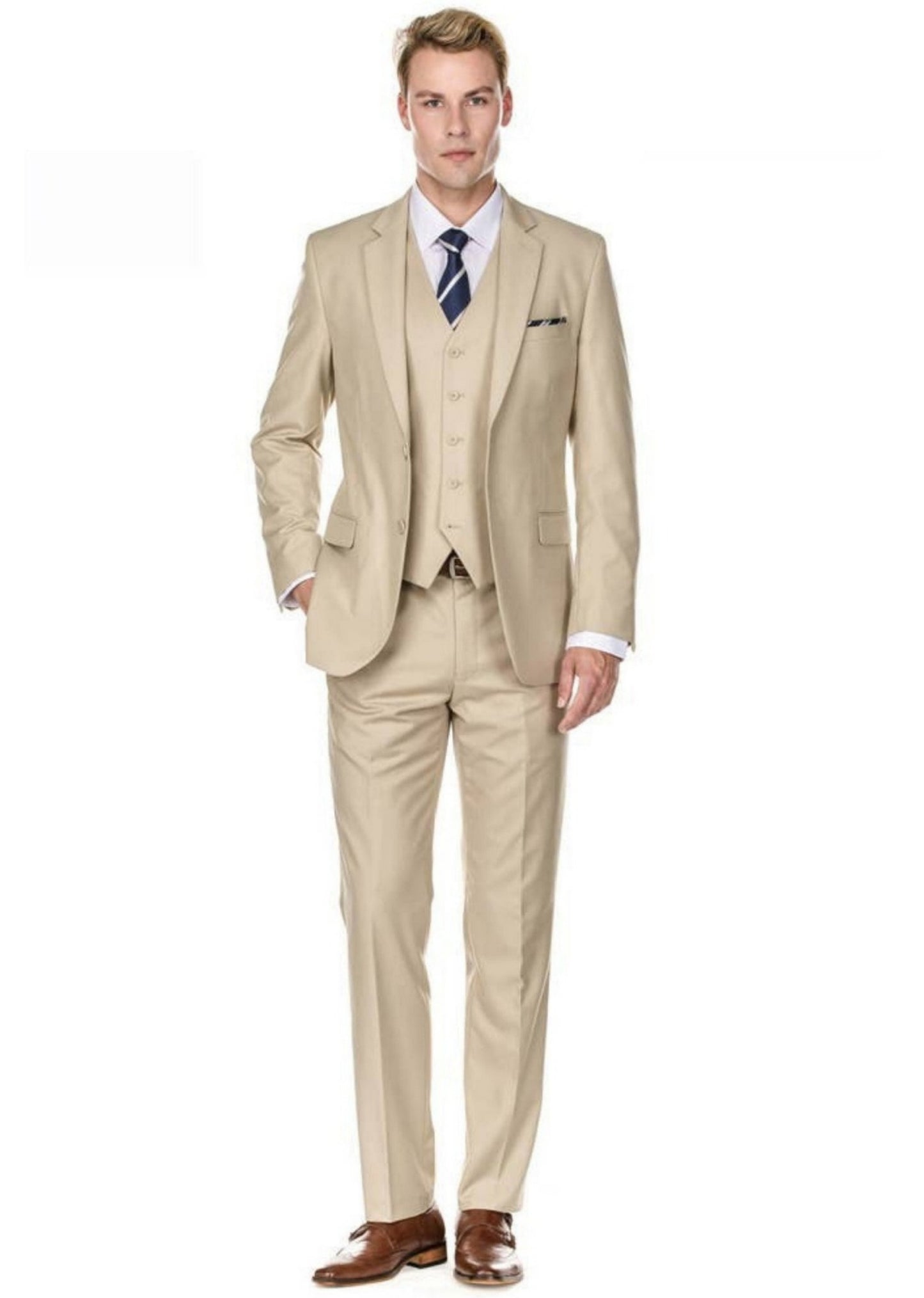 Slim Fit Tan Beige