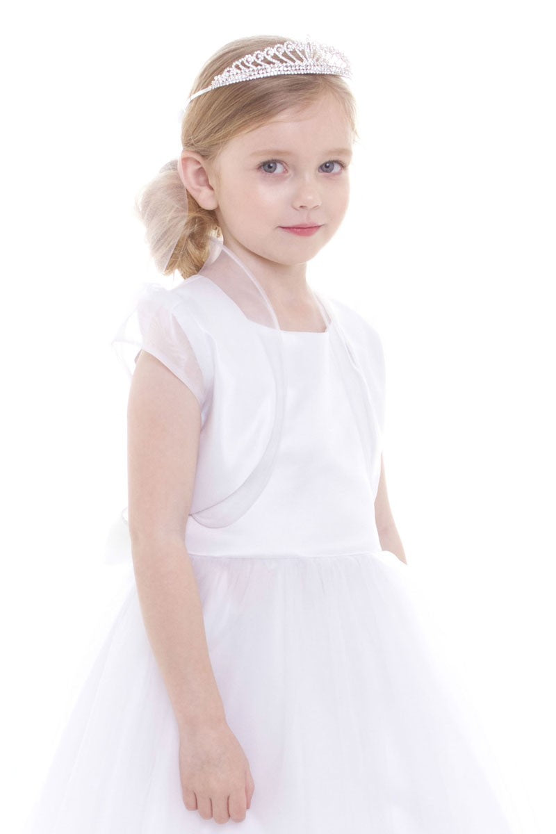 Satin Organza Ruffle Bolero