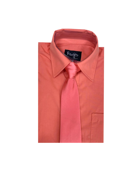 Coral Regular Fit with Tie