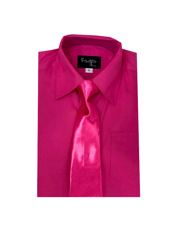 Fuchsia Regular Fit with Tie