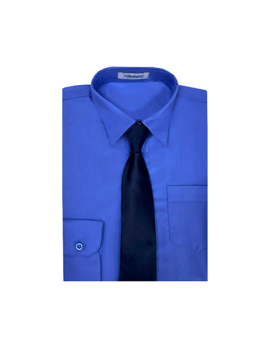 Periwinkle Blue Regular Fit with Tie