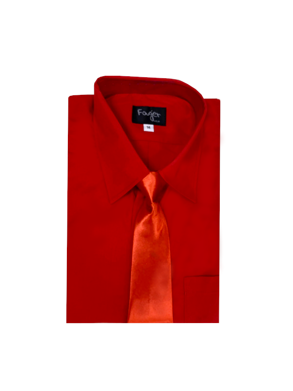 Red Regular Fit with Tie