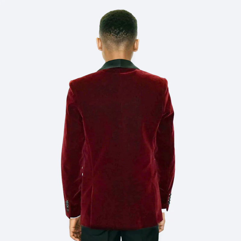 Velvet Jacket Burgundy